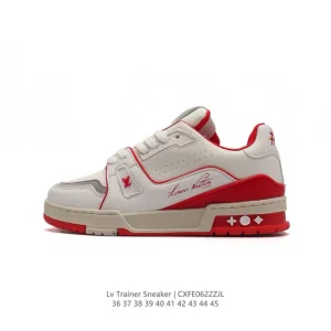 Louis Vuitton Trainer Sneaker Low Fashion Luxury Thick Sole Leather Shoes