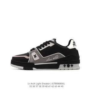 Louis Vuitton Arch Light Sneakers Leather Mesh Vintage Running Shoes