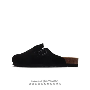 Birkenstock Boston VL Suede Leather Cork Footbed Clog Shoe