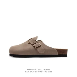 Birkenstock Boston VL Suede Leather Cork Footbed Clog Shoe