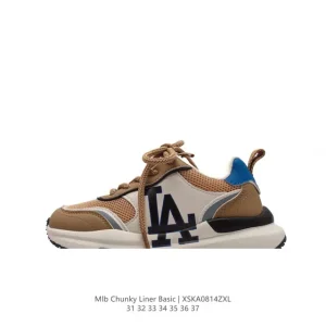 MLB Chunky Runner Liner Low Top Dad Shoe Leather Casual Sneakers