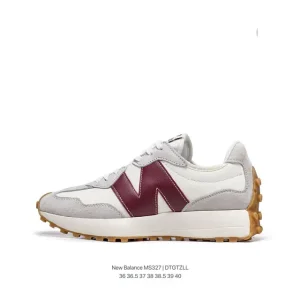 New Balance 327 Men's Women's Retro Running Shoes Suede and Oxford Fabric