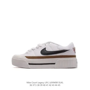Nike Court Legacy Lift Men and Women Shoes Retro Thick Sole White Sneakers