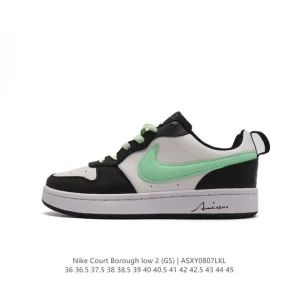 Nike Court Borough Low 2 GS Little Air Force Casual Sneakers for Kids and Teens