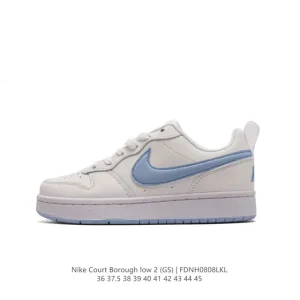 Nike Court Borough Low 2 GS Low-Top Casual Sneakers for Kids and Adults