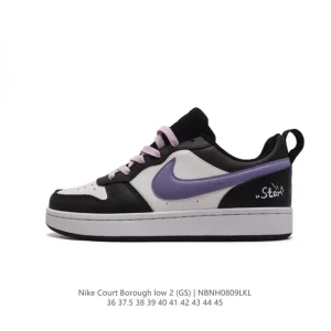 Nike Court Borough Low 2 GS Low-Top Casual Sneakers for Kids and Teens