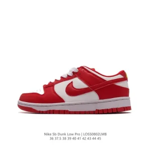 Nike SB Dunk Low Pro DD1503-118 Vintage Leather Skateboarding Shoes for Men and Women