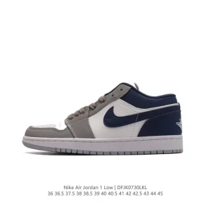 Jordan AJ1 Low Retro Classic Leather Basketball Shoes with Air Cushion