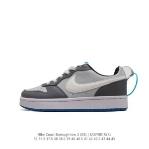 Nike Court Borough Low 2 Gs Leather Low Top Casual Sneakers for Men and Women