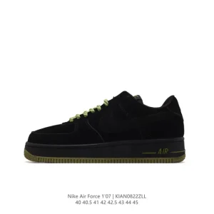 Nike Air Force 1 '07 Low White Leather Sneakers with Air Cushioning