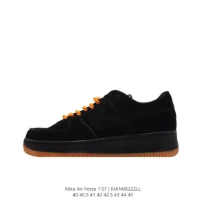 Nike Air Force 1 '07 Low White Leather Sneakers with Air Cushioning