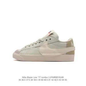 Nike Blazer Low '77 Jumbo Classic Street Sneakers with Oversized Swoosh