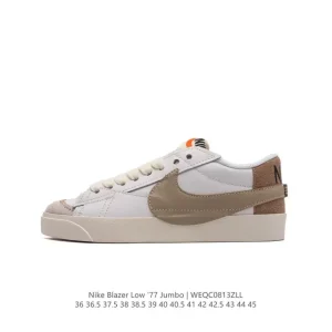 Nike Blazer Low '77 Jumbo Classic Street Sneakers with Oversized Swoosh