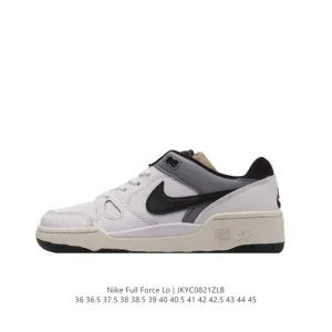 Nike Full Force Low Retro Leather Basketball Sneakers in White