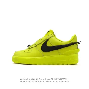 Nike Air Force 1 Low Ambush Collaboration Leather Sneakers with Extended Swoosh