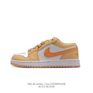 Jordan AJ1 Low Retro Vintage Leather Basketball Shoes Fv8486