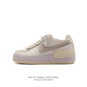 Nike Air Force 1 Shadow Low Top Skateboard Shoes with Chunky Sole