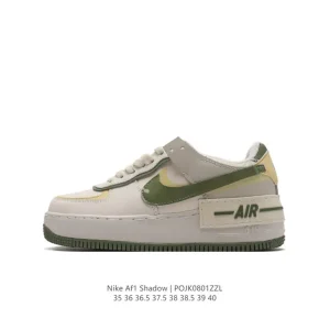 Nike Air Force 1 Shadow Low Top Skateboard Shoes with Chunky Sole