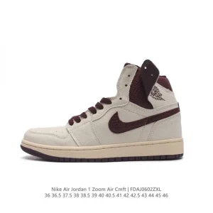 Jordan Zoom Retro High Classic Basketball Shoes AJ1 with Zoom Air and Corduroy