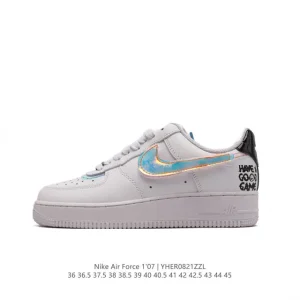 Nike Air Force 1 '07 Low FB8483 Classic White Leather Sneakers with Air Cushion
