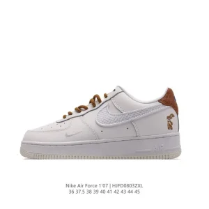 Nike Air Force 1 '07 Low HF5716-111 White Leather Sneakers with Air Cushion