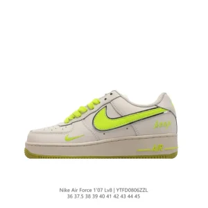 Nike Air Force 1 '07 Low White Leather Casual Sneakers with Air Cushioning