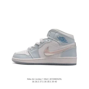 Nike Air Jordan 1 Mid Women's Basketball Shoes Retro High Top Sneakers