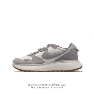 Nike Phoenix Waffle Retro Running Shoes with Thick Sole and Dad Shoe Style