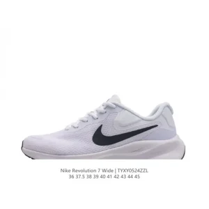 Nike Revolution 7 Wide Road Running Shoes Cushioned Breathable Mesh