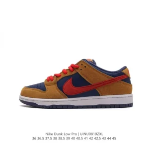 Nike SB Dunk Low Pro BQ6817-700 Vintage Leather Skateboarding Shoes for Men and Women