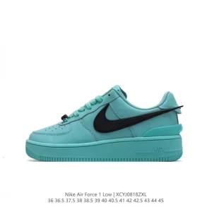 Nike Air Force 1 Ambush Low SP Collaborative Leather Sneakers with Extended Swoosh
