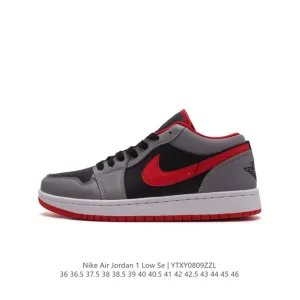 Jordan Air AJ1 Low Retro Classic Leather Cushioning Sneakers