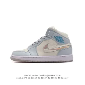 Air Jordan 1 Mid Men's Women's Basketball Shoes Premium Leather