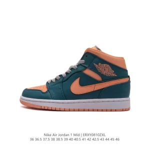 Air Jordan 1 Mid Men's Women's Basketball Shoes Premium Leather