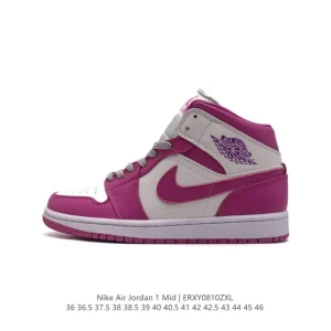 Air Jordan 1 Mid Men's Women's Basketball Shoes Premium Leather Sneakers