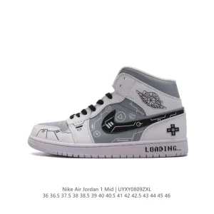 Nike Air Jordan 1 Mid Men's Women's Basketball Shoes Retro High Top Sneakers
