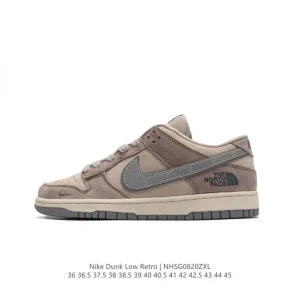 Nike Dunk Low North Face Collaboration Retro Leather Skate Shoes