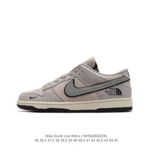 Nike Dunk Low North Face Collaboration Retro Leather Skateboarding Shoes