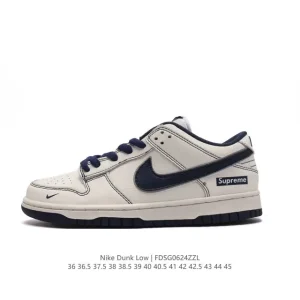 Supreme x Nike Dunk Low Custom Skate Shoes for Trendy Youth