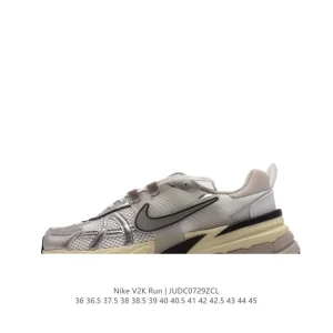 Nike V2K Run Retro Running Shoes White Metallic Silver