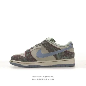Nike SB Dunk Low Skateboarding Shoes with Leather Upper and EVA Cushioning