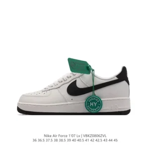 Nike Air Force 1 Low 07 White Leather Sneakers with Air Cushioning
