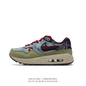 Nike Air Max 1 Men's Women's Running Shoes with Air Cushion and Thick Sole