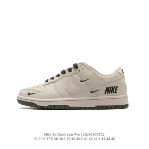 Nike SB Dunk Low Pro Vintage Leather Skateboarding Shoes for Men and Women