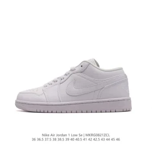 Air Jordan 1 Low Retro Classic Leather Basketball Sneakers