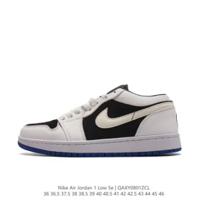 Jordan Air Jordan 1 Low Retro Black White Vintage Basketball Shoes