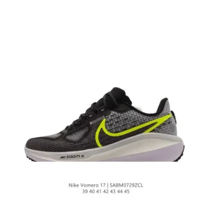 Nike Air Zoom Vomero 17 Men's Running Shoes with Dual Zoom Air Cushioning and Flyknit Upper