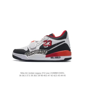 Jordan Legacy 312 Low Men's Basketball Shoes in Black and White