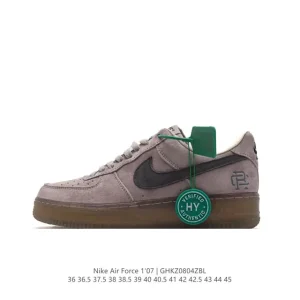 Nike Air Force 1 07 Low White Leather Sneakers with Air Cushion