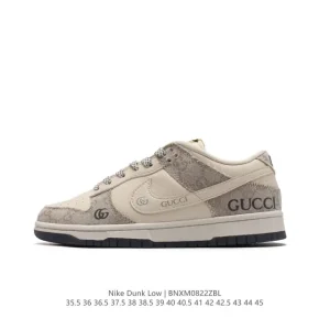 Nike Dunk Low Retro Gucci Collaboration Vintage Basketball Sneaker